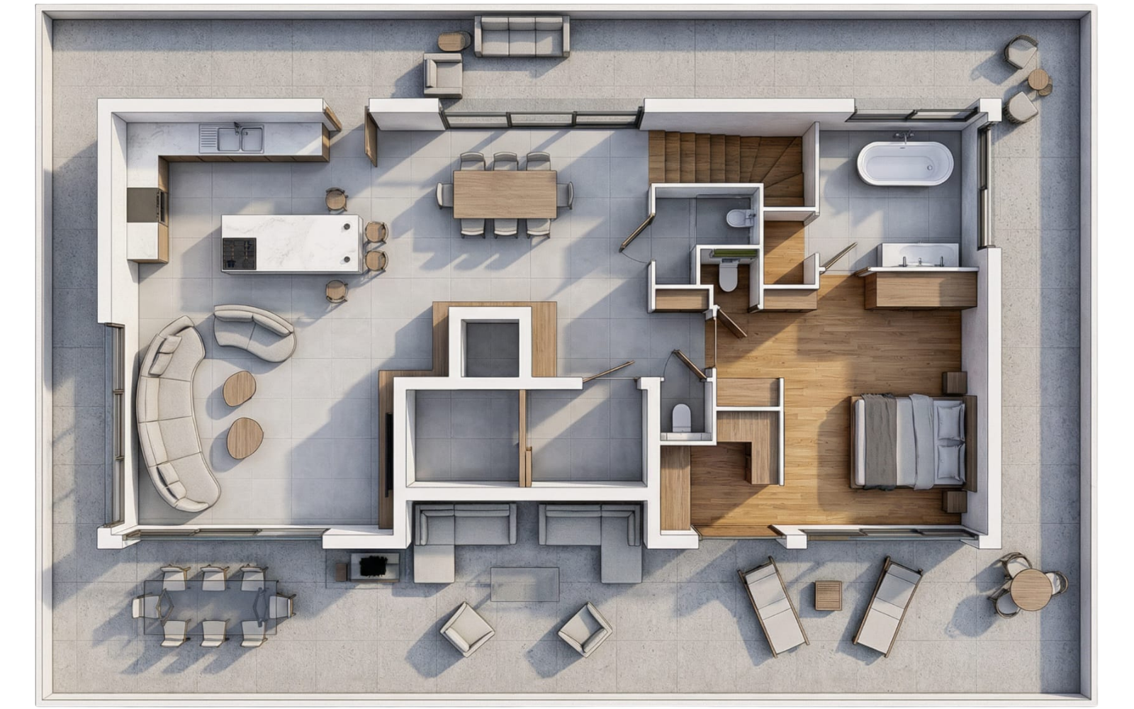 Plan Projet Blue Juan de Juan Immo - Juan Les Pins - modifié
