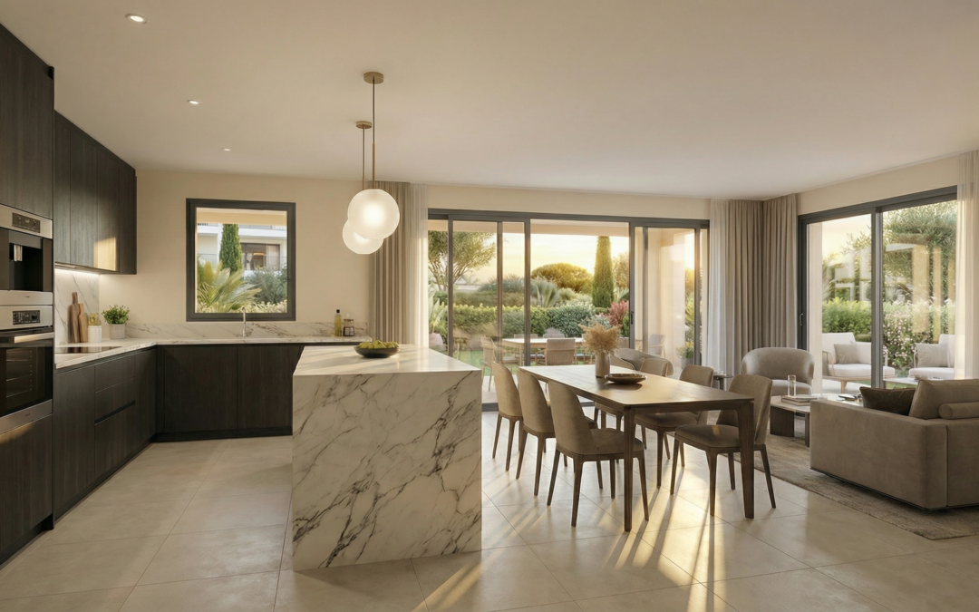 Image Vue interieur sur extérieur RDC appartement 2