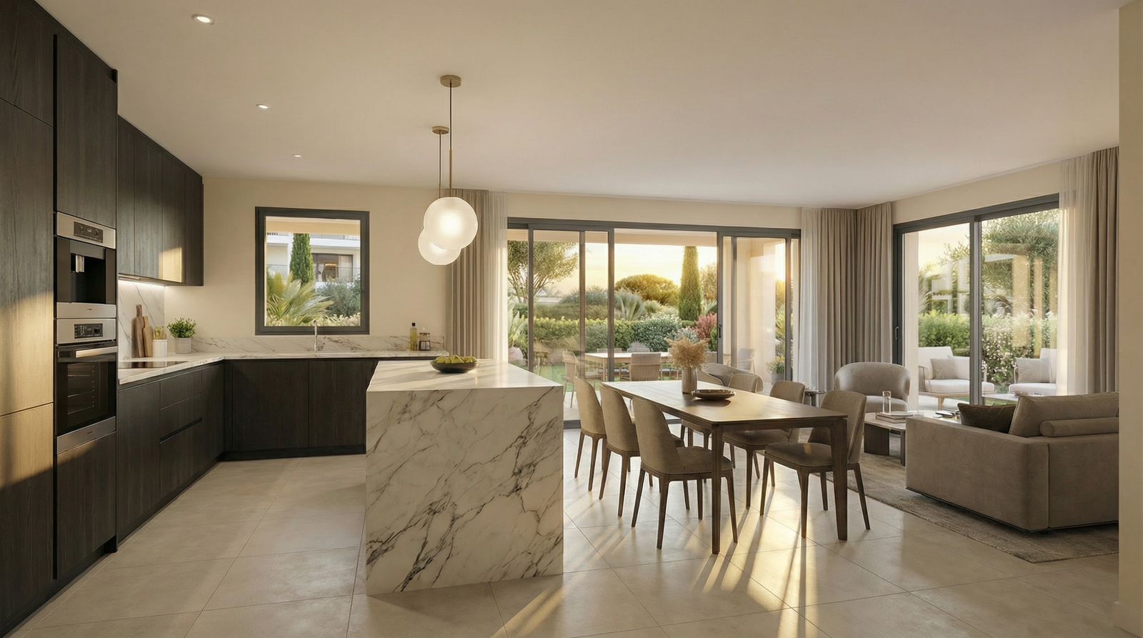 Image Vue interieur sur extérieur RDC appartement 2